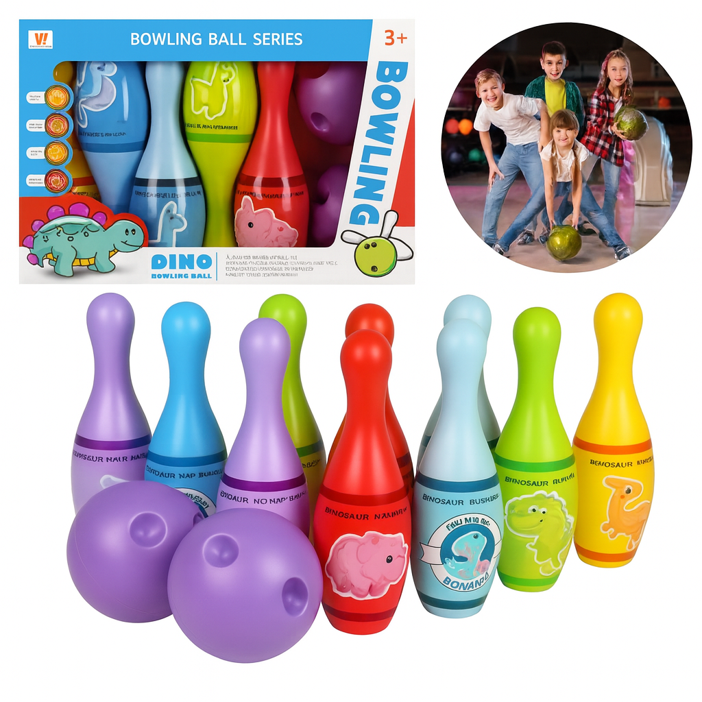 Set de Bolos Infantil Dinosaurio – ¡Colores Vivos y Diversión Asegurada!