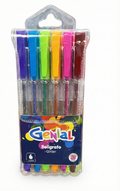 Genial Bolígrafo Glitter 6 colores