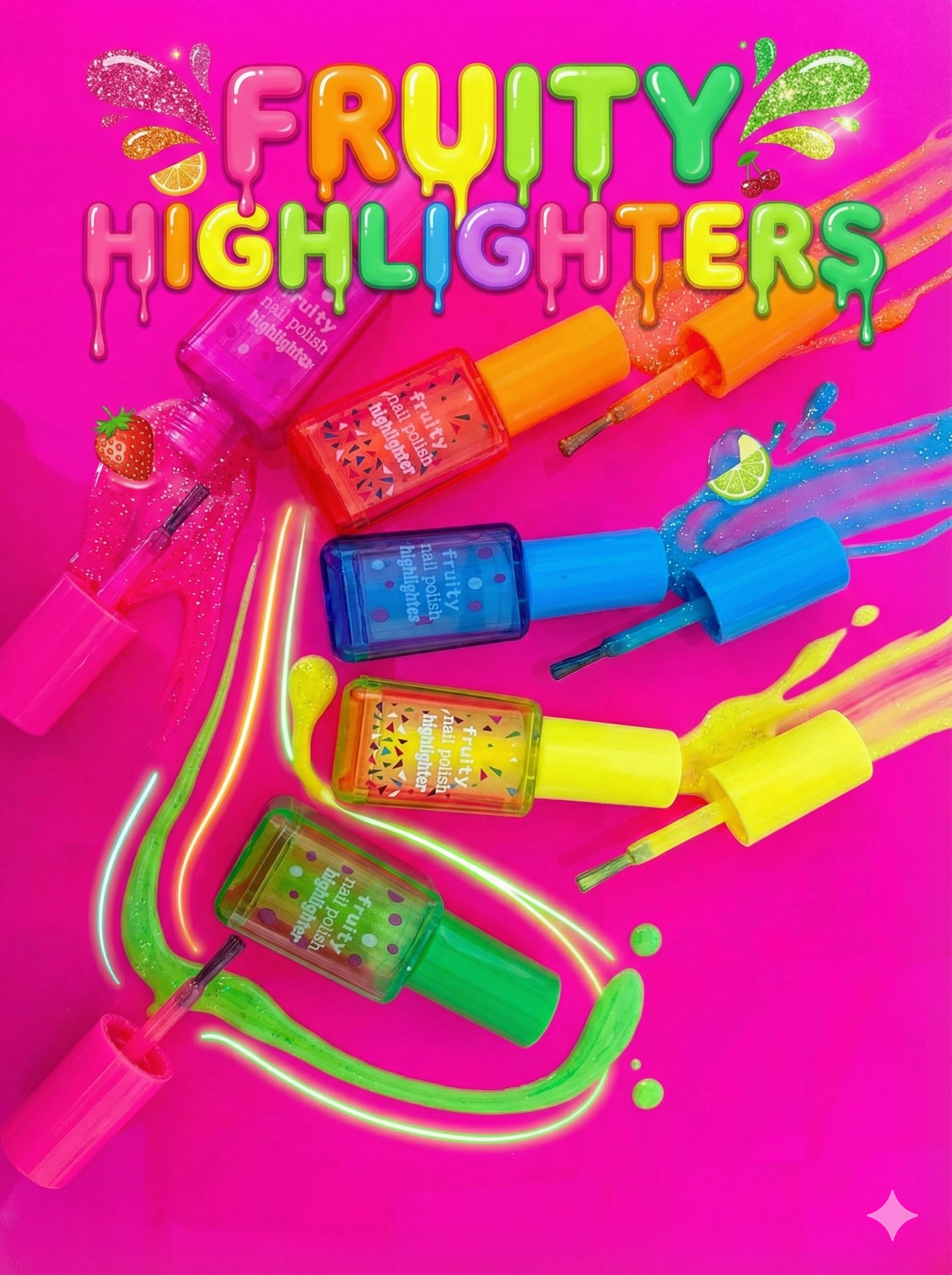 Resaltadores Diseño de pinta Uñas