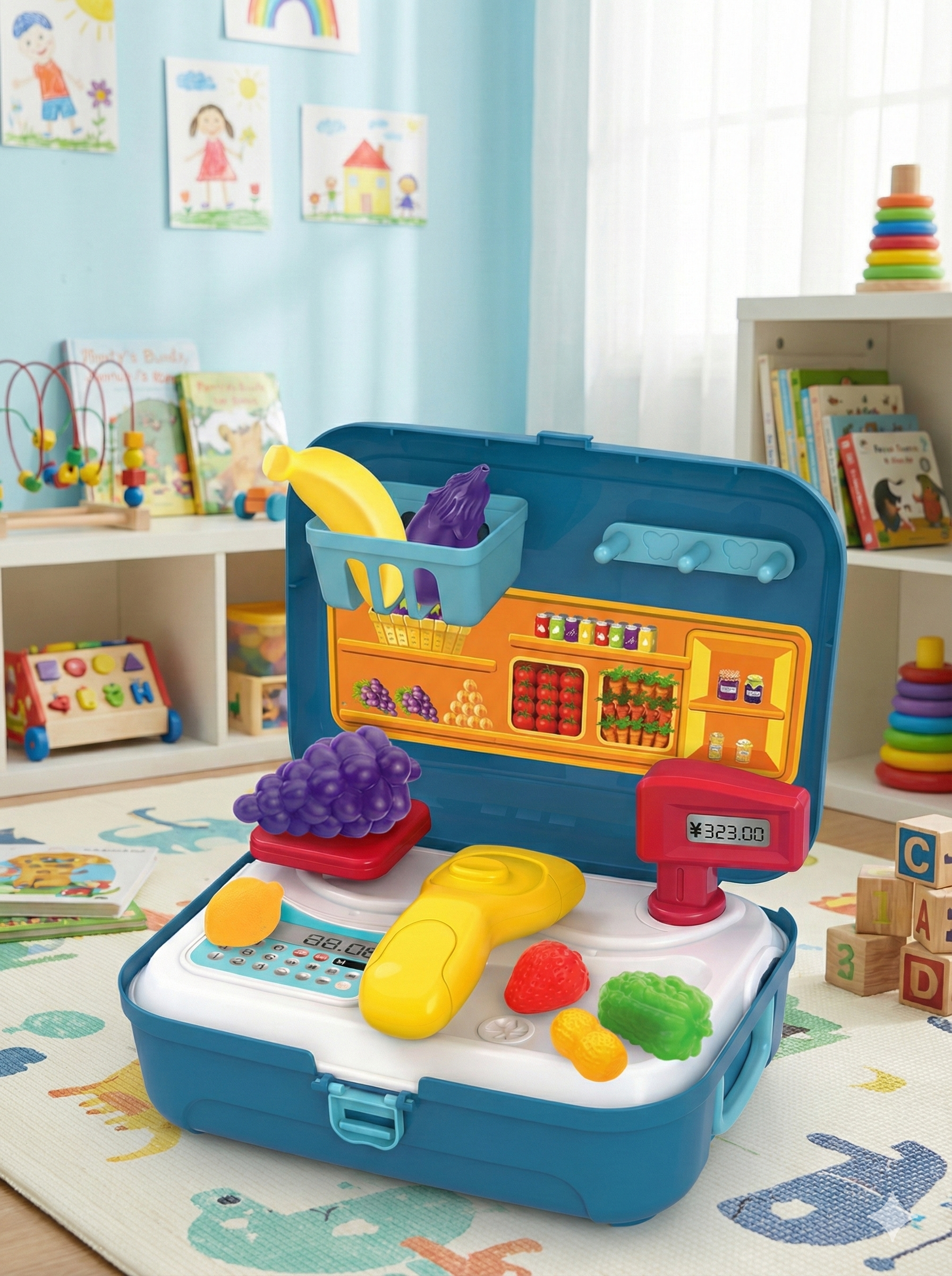 Set de Supermercado Portátil - Juguete de Rol Educativo