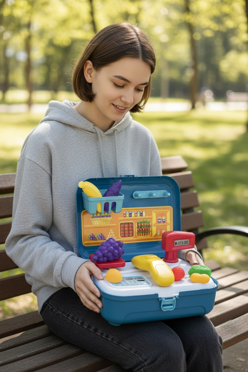 Set de Supermercado Portátil - Juguete de Rol Educativo
