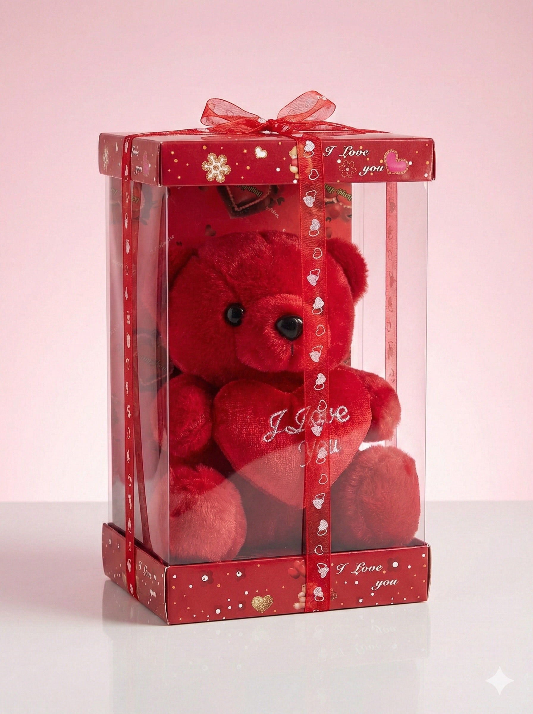 Cajita con Peluche Rojo