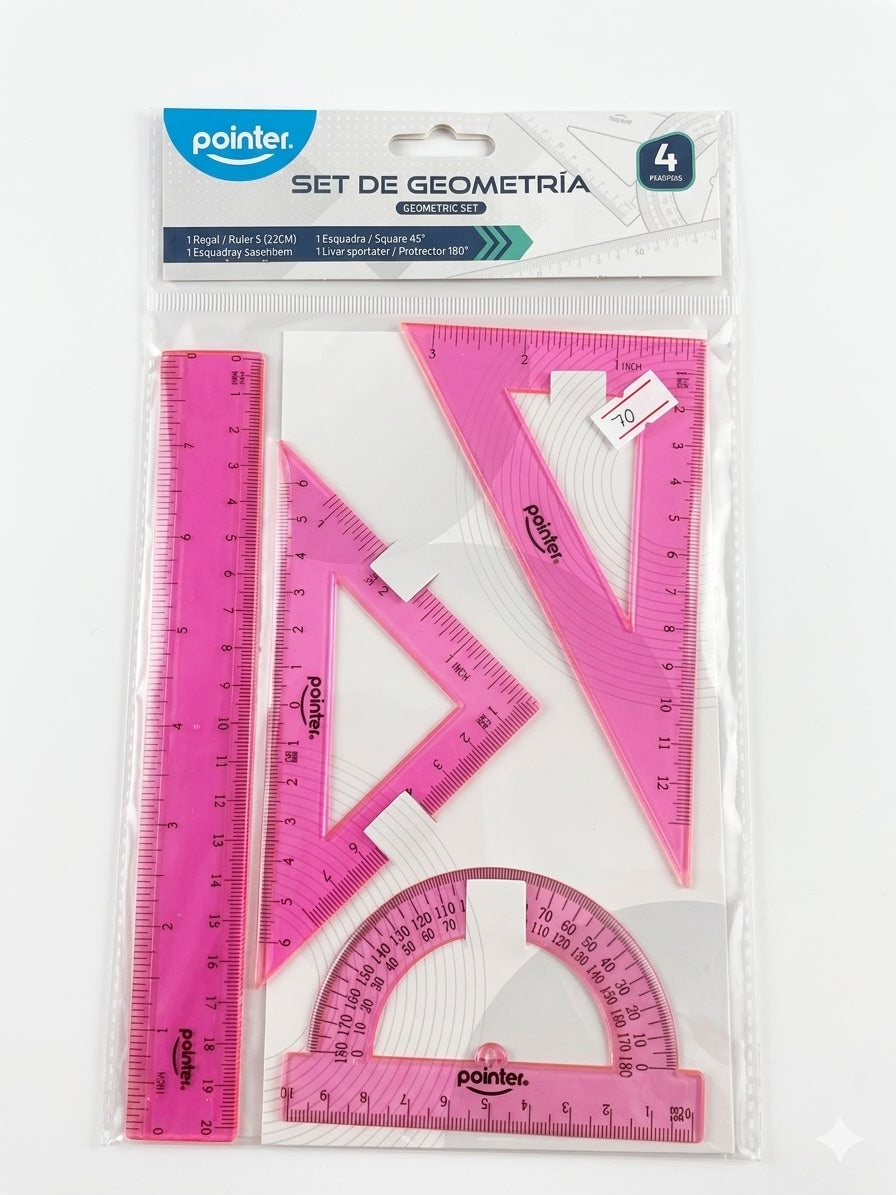 Juego de Geometria Pequeno Color Pointer Varia